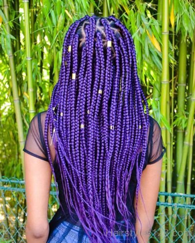 Purple Box Braids