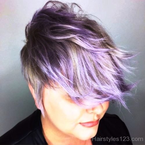 Purple Pixie Haircut