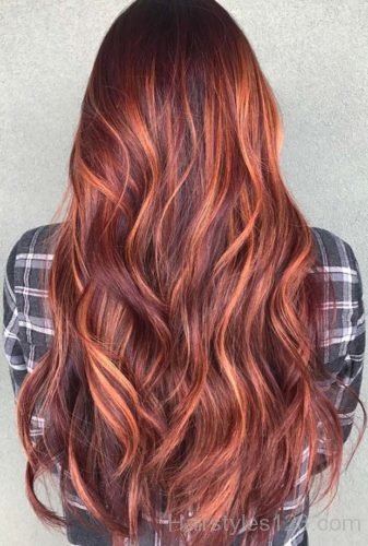 Red Hair with Copper Highlights