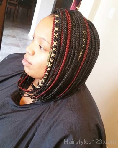 Red Highlighted braids