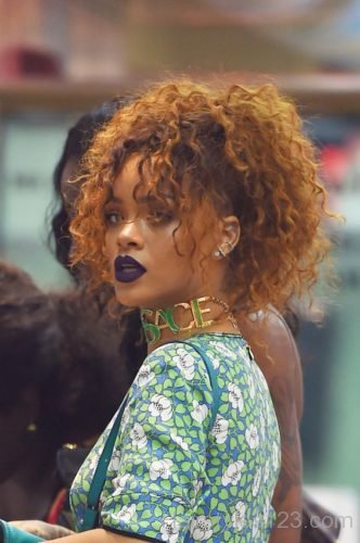 Rihanna's Curly Hair