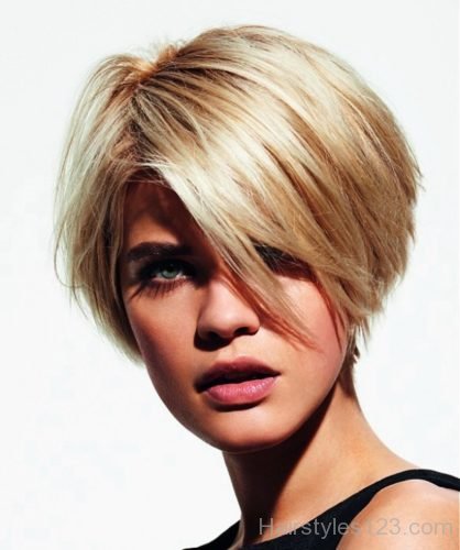 Short Straight Blonde Hairstyle