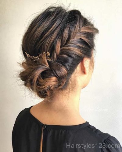 Side Braid Updo