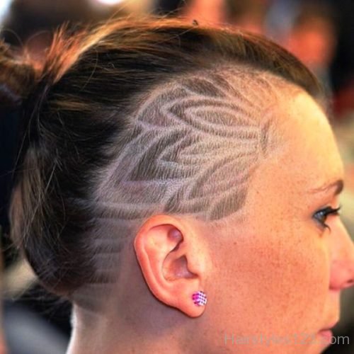 Side Hair Tattoo For Women