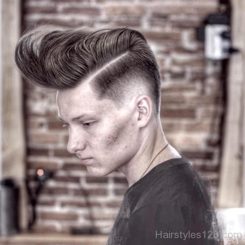 Side Part Pompadour Hairstyle