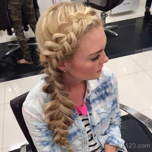 Side-Swept Dutch Braid