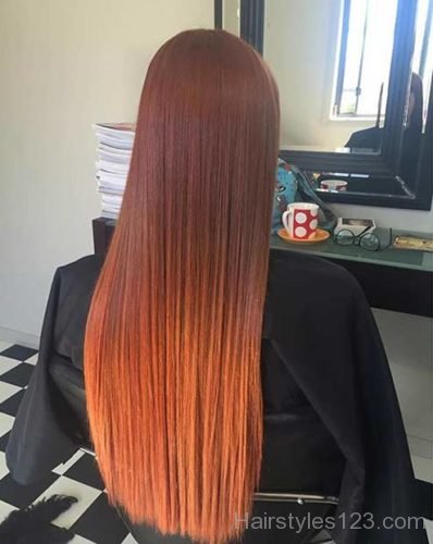 Straight Copper color hair