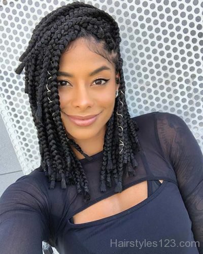 Trendy Medium Length Box Braids