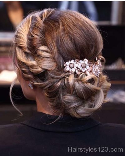 Updo with Cute Flowers