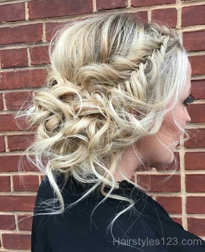 Updo with Large Braid