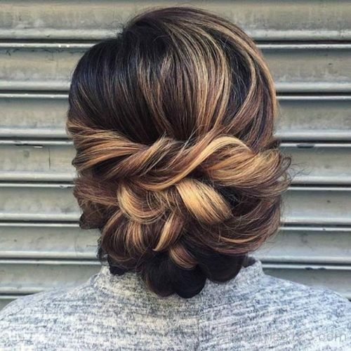 Updo with Large Twists