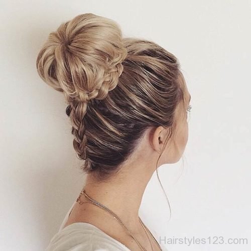 Upside Braid Bun