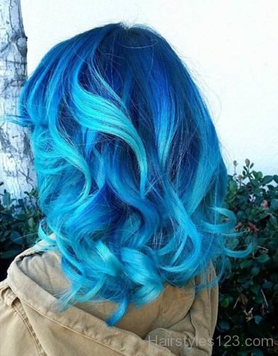 Vibrant Blue hair
