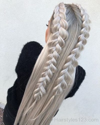 White color braids