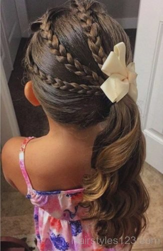 triple braids pony