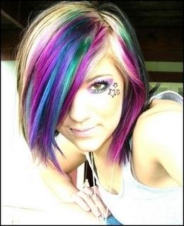 Colorful Emo Hairstyle